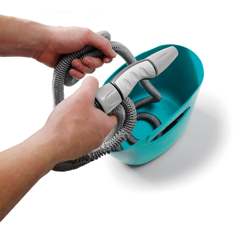 KIT MANGUERA EXTENSIBLE AQUAPOP 15m CON CESTA DE PLÁSTICO COLOR AZUL GF80267600 GF