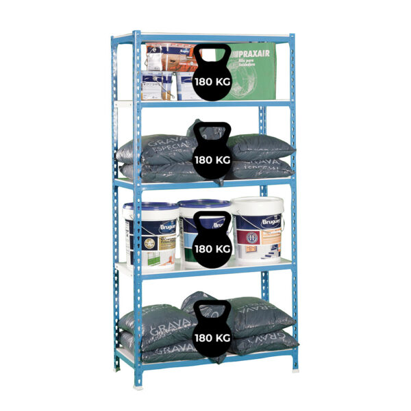 ESTANTERIA METALICA SIN TORNILLOS SIMONCLICK 5/400 SIMON RACK - Imagen 2