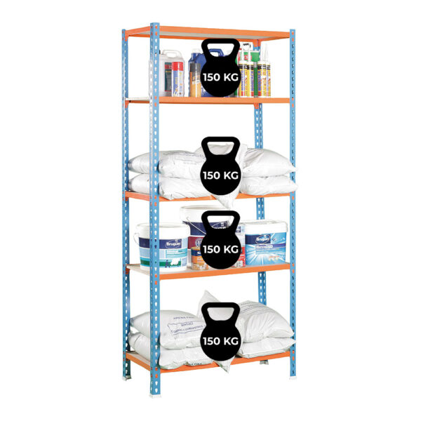 ESTANTERIA METALICA SIN TORNILLOS CON AGLOMERADO MADERCLICK 5/400 SIMON RACK - Imagen 2