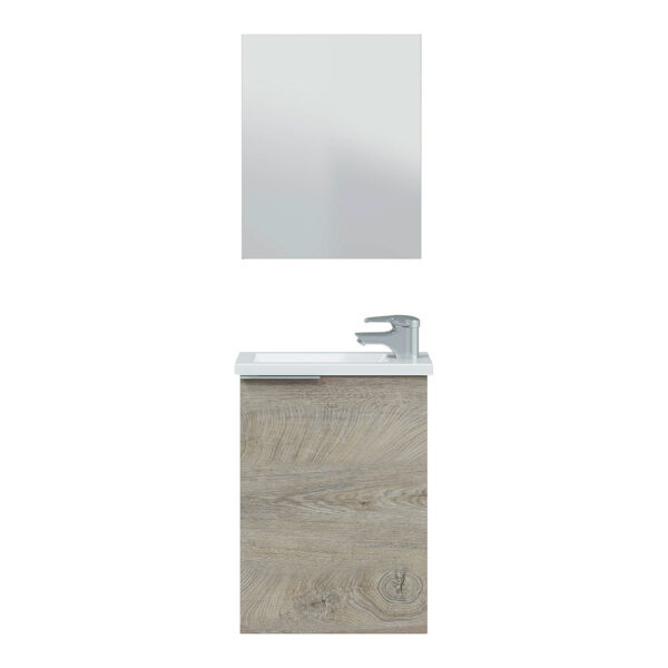 MUEBLE 40 1 PUERTA+ ESPEJO + LAVABO COMPACT
