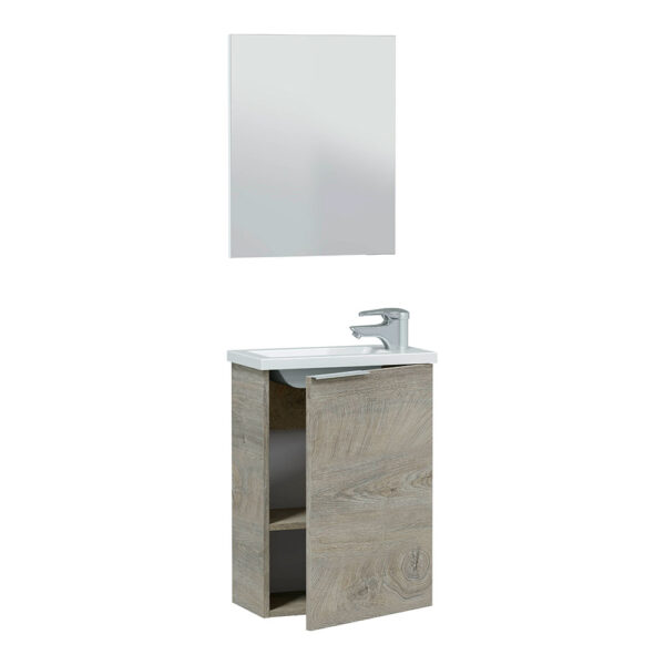 MUEBLE 40 1 PUERTA+ ESPEJO + LAVABO COMPACT - Imagen 2