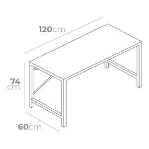 ESCRITORIO DE MADERA 120x60x74 cm EDM