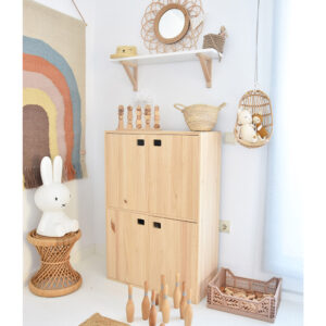MUEBLE DINAMIC 4 PUERTAS PINO MACIZO 105,4x70,8x33cm ASTIGARRAGA