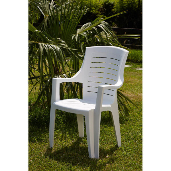 SILLA "TALIA" COLOR BLANCO TAL050BI IPAE-PROGARDEN.