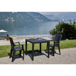 SILLA APILABLE COLOR: NEGRO 60,5x54x82cm MODELO: BORNEO PROGARDEN.
