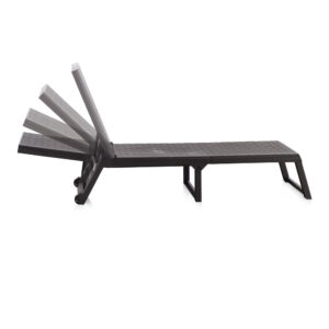 TUMBONA PLEGABLE CON RUEDAS COLOR: WENGUE 58x42x199cm MODELO: DREAM SP BERNER