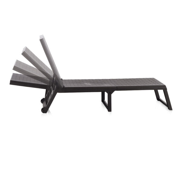 TUMBONA PLEGABLE CON RUEDAS COLOR: WENGUE 58x42x199cm MODELO: DREAM SP BERNER