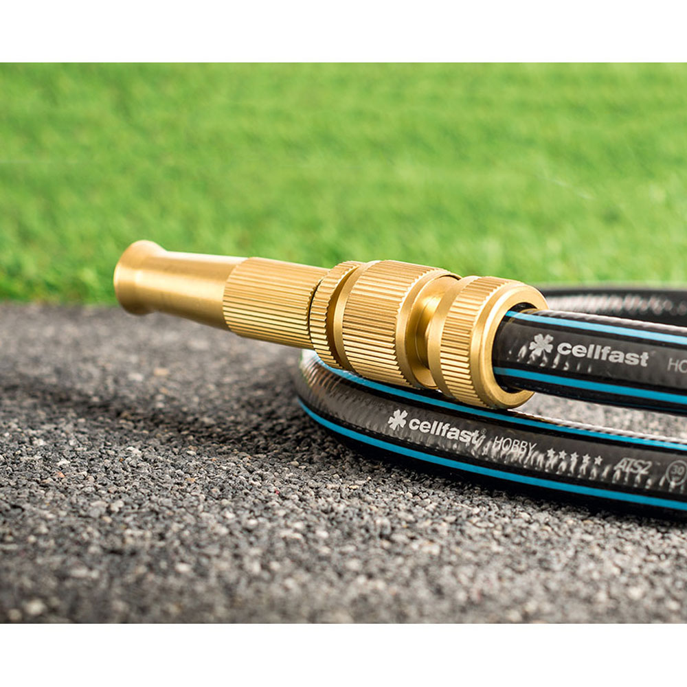 CONECTOR RÁPIDO STOP DE LATÓN BRASS PARA MANGUERA DE 15 mm CELLFAST