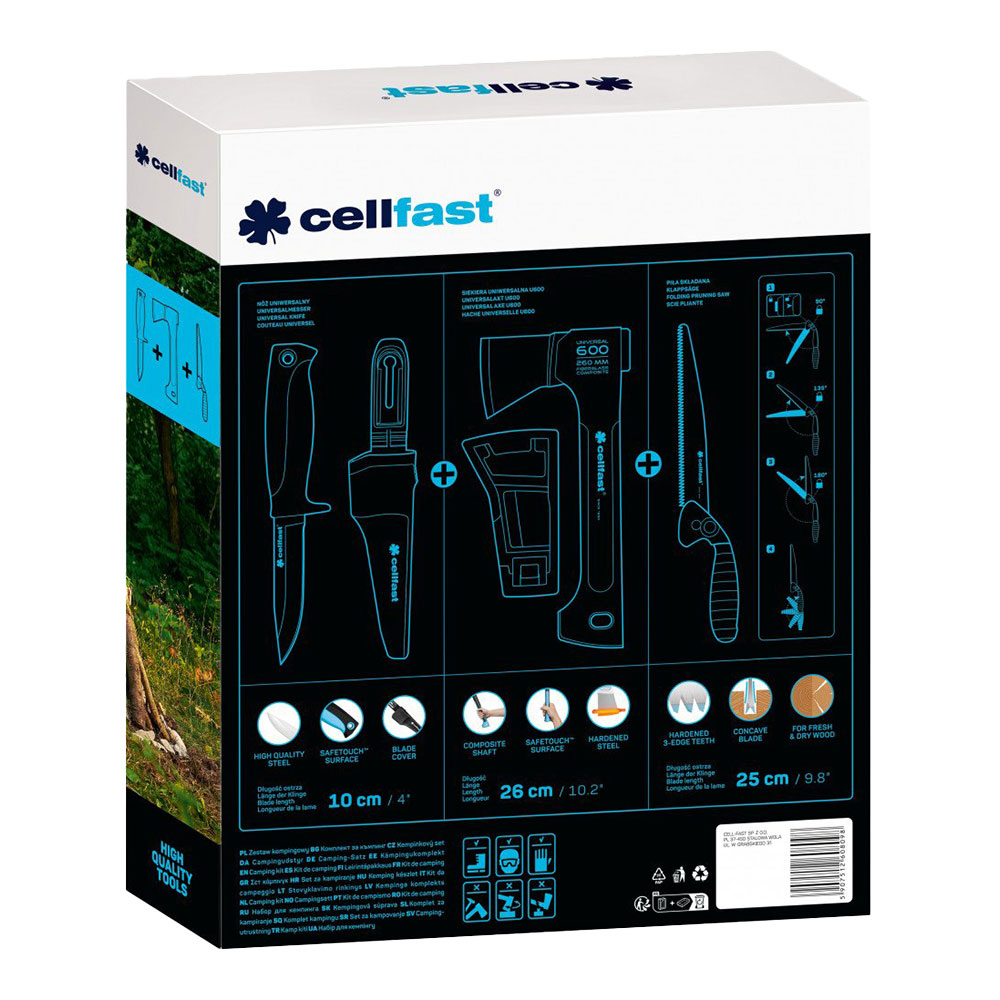 KIT DE CAMPING 3 HERRAMIENTAS DE CORTE CELLFAST - Imagen 5