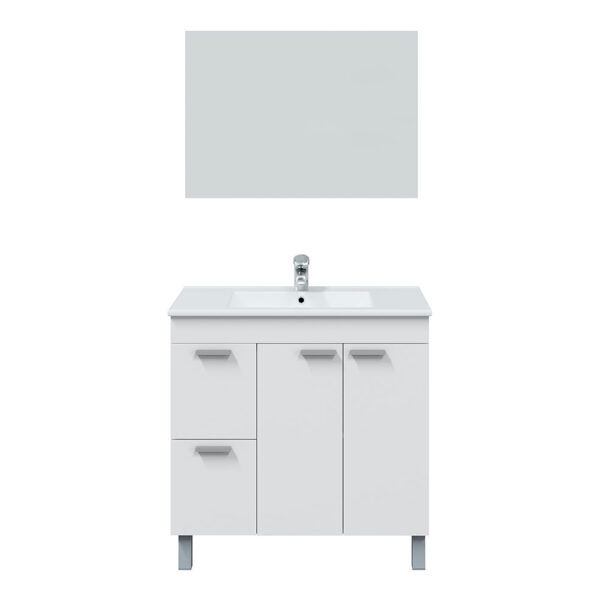 MUEBLE LAVABO 80 2 PUERTAS + 2 CAJONES + ESPEJO AKTIVA - Imagen 2