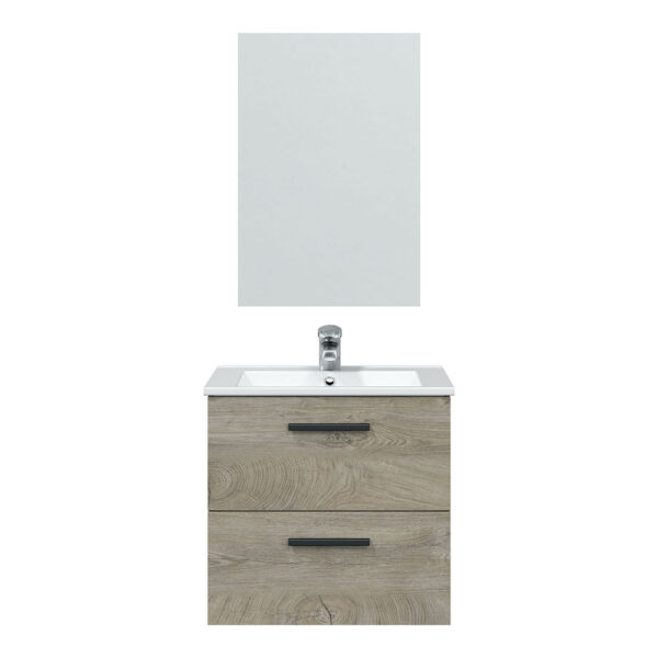 MUEBLE SUSPENDIDO 60 2 CAJONES + ESPEJO