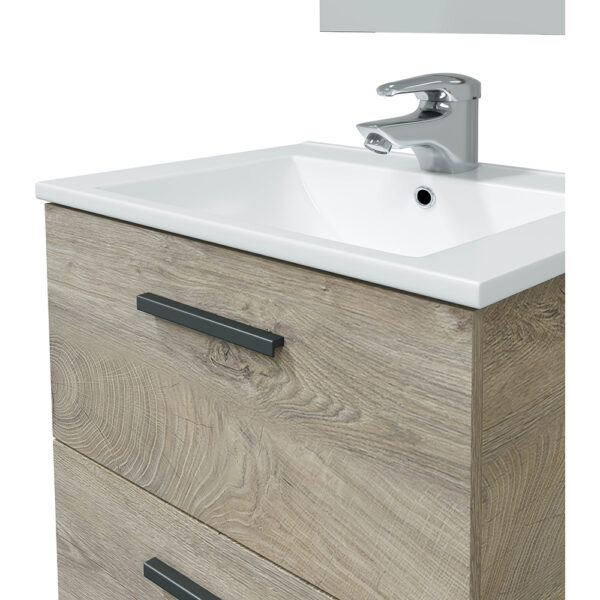 MUEBLE SUSPENDIDO 60 2 CAJONES + ESPEJO - Imagen 2