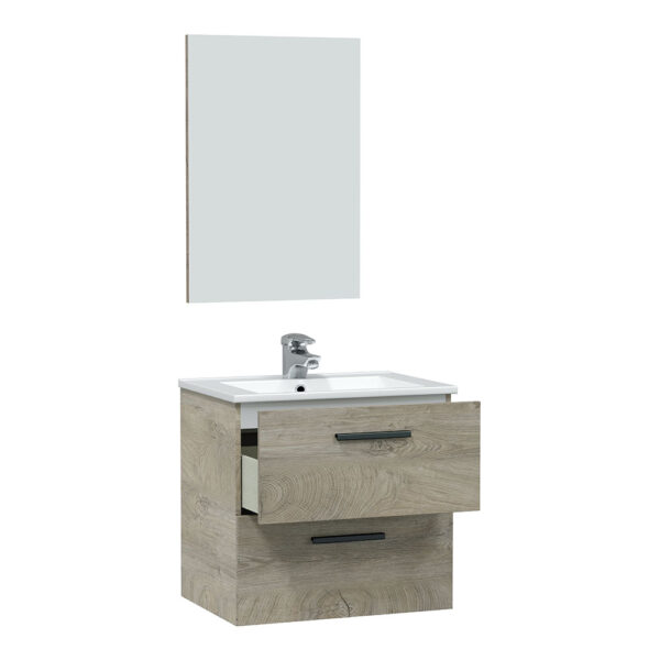 MUEBLE SUSPENDIDO 60 2 CAJONES + ESPEJO - Imagen 3