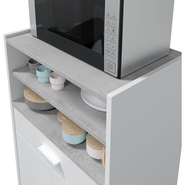 MUEBLE MICROONDAS 1CAJÓN + 2PUERTAS 59 x 40 x 92 cm TIDY - Imagen 4