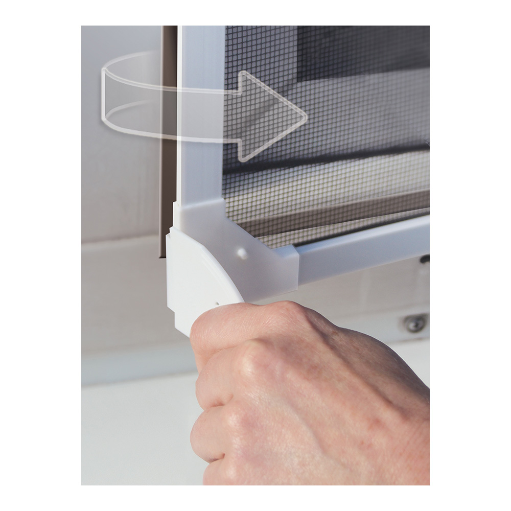 MOSQUITERA CON MARCO MAGNETICO BLANCO 120x120cm - Imagen 2