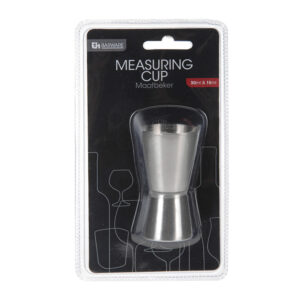 VASO MEDIDOR DOBLE DE ACERO INOXIDABLE 30/15ml Ø4x7cm
