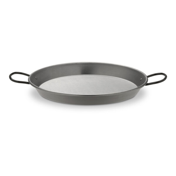 PAELLERA DE ACERO PULIDO PARA INDUCCION Y VITROCERAMICA Ø32cm (5 PERSONAS). VAELLO
