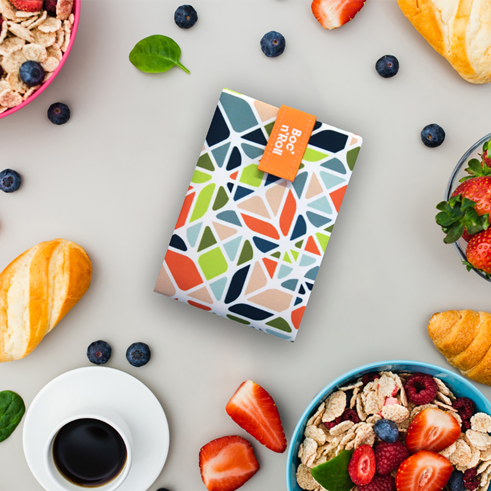 BOC'N'ROLL PORTA BOCADILLOS REUTILIZABLE ESSENTIAL COLLAGE 11x15cm