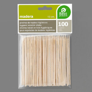 BLISTER 100 PINCHOS DE MADERA HIGIENICOS DE 100x2mm