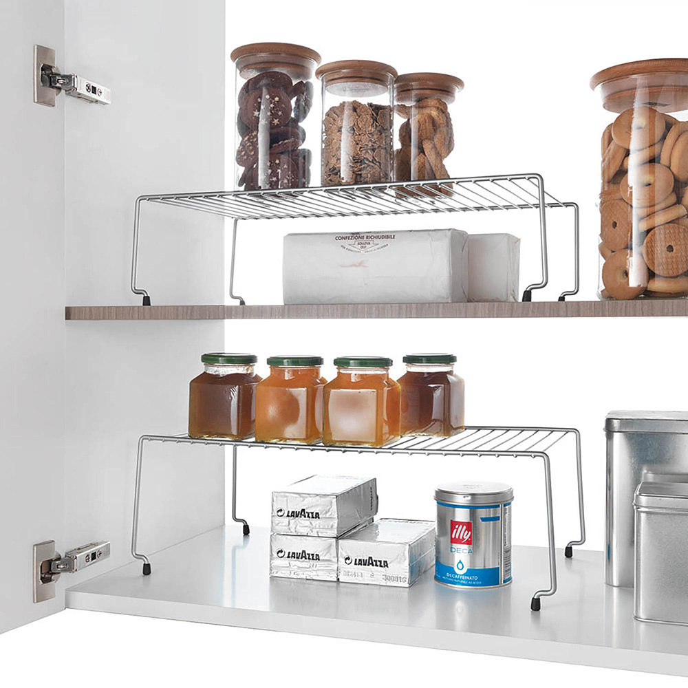 SET 2 ESTANTES APILABLES 'SKY' 48x33x24cm METALTEX - Imagen 2