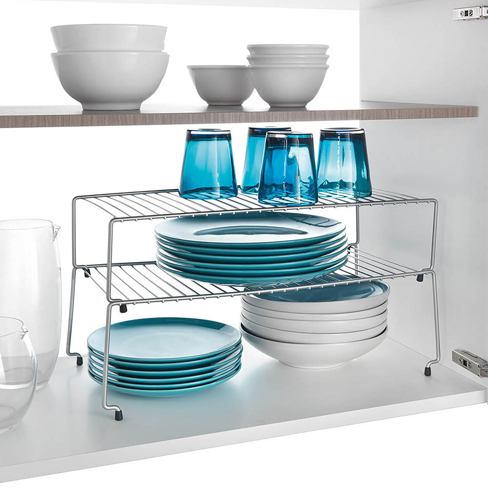 SET 2 ESTANTES APILABLES 'SKY' 48x33x24cm METALTEX - Imagen 5