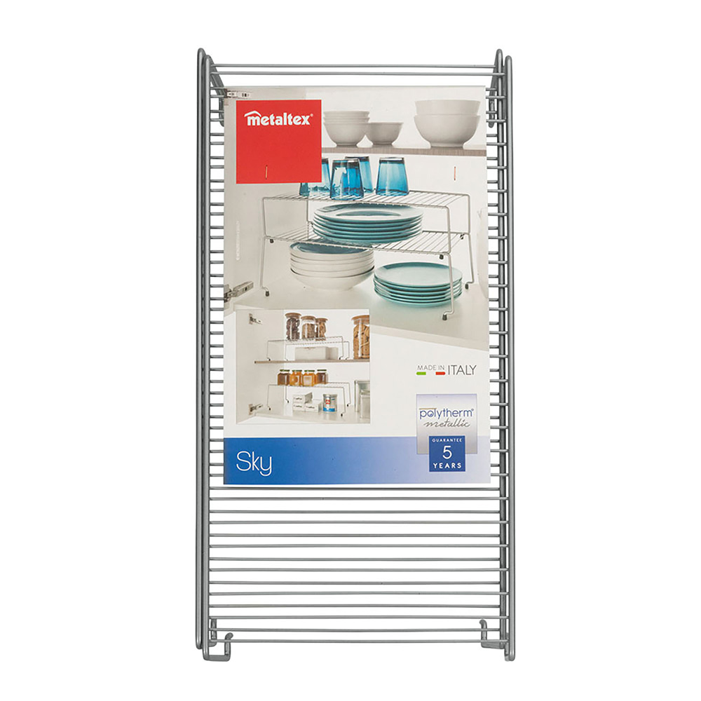 SET 2 ESTANTES APILABLES 'SKY' 48x33x24cm METALTEX - Imagen 6