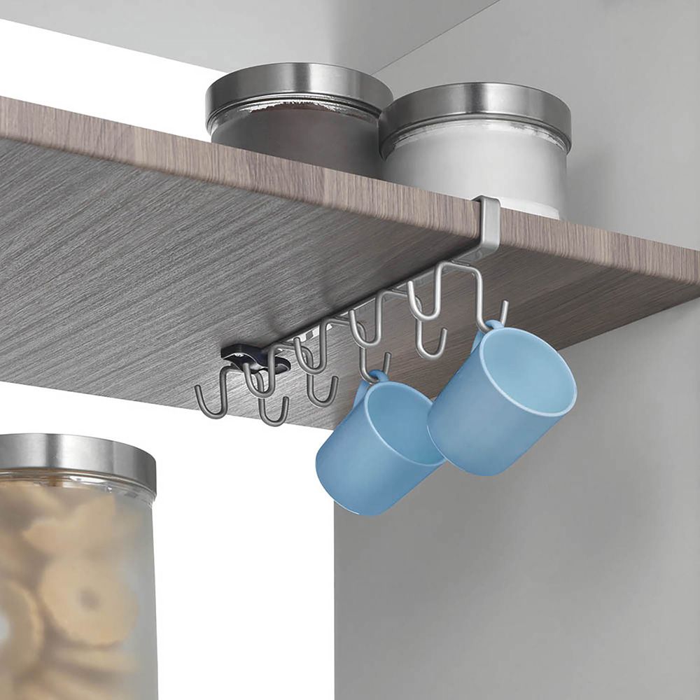 COLGADOR MULTIUSO 10 GANCHOS 'MY-HOOKS' 6x25x6cm METALTEX - Imagen 2