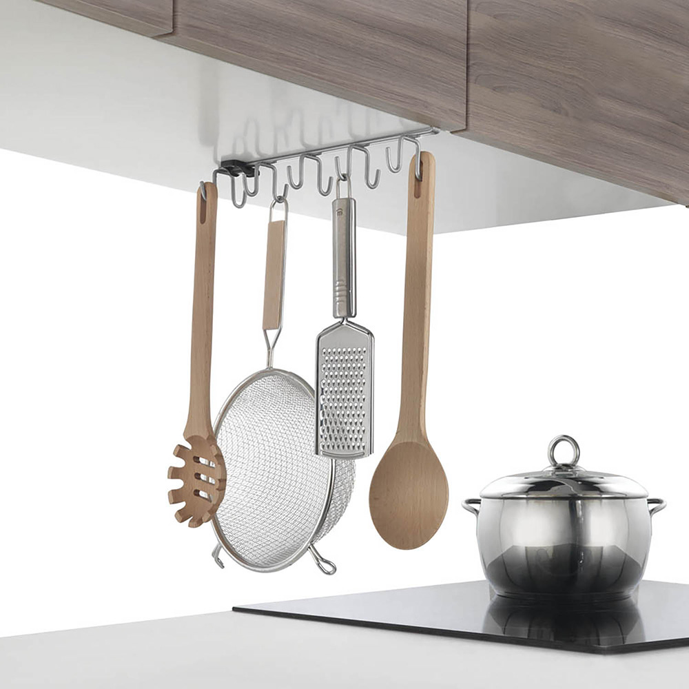 COLGADOR MULTIUSO 10 GANCHOS 'MY-HOOKS' 6x25x6cm METALTEX - Imagen 3