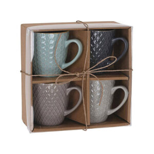 SET 4 TAZAS DE CAFÉ 200ml COLORES SURTIDOS