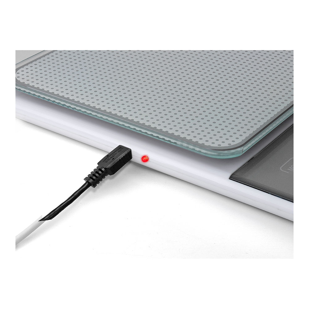 BASCULA DE COCINA ELECTRÓNICA BLANCA 5kg CON BATERÍA RECARGABLE KS1320 LAICA - Imagen 2