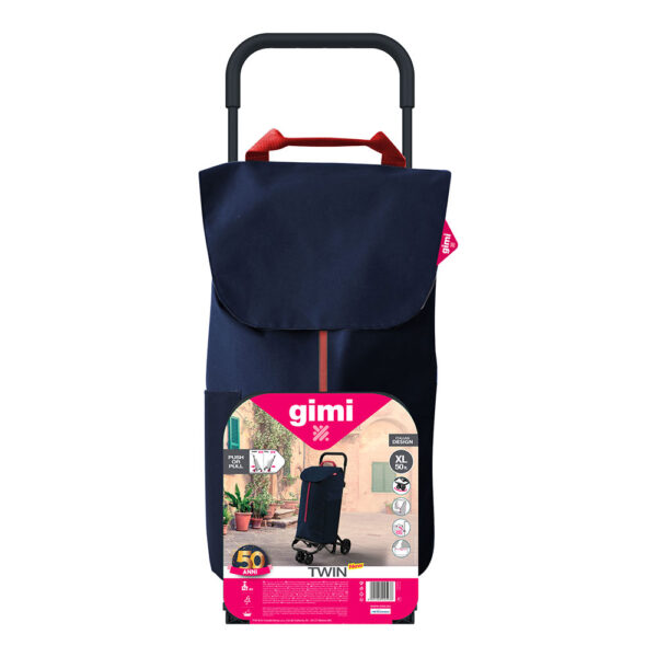 CARRITO DE LA COMPRA TWIN AZUL 50L 30kg GIMI 169326