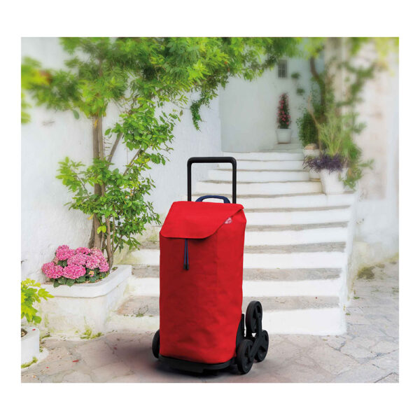 CARRITO DE LA COMPRA TRIS ROJO URBAN 52L 30kg GIMI 168473 - Imagen 2