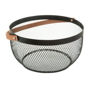 CESTA DE MALLA RETRO Ø29cm COLECCIÓN 'NOIR KITCHEN'