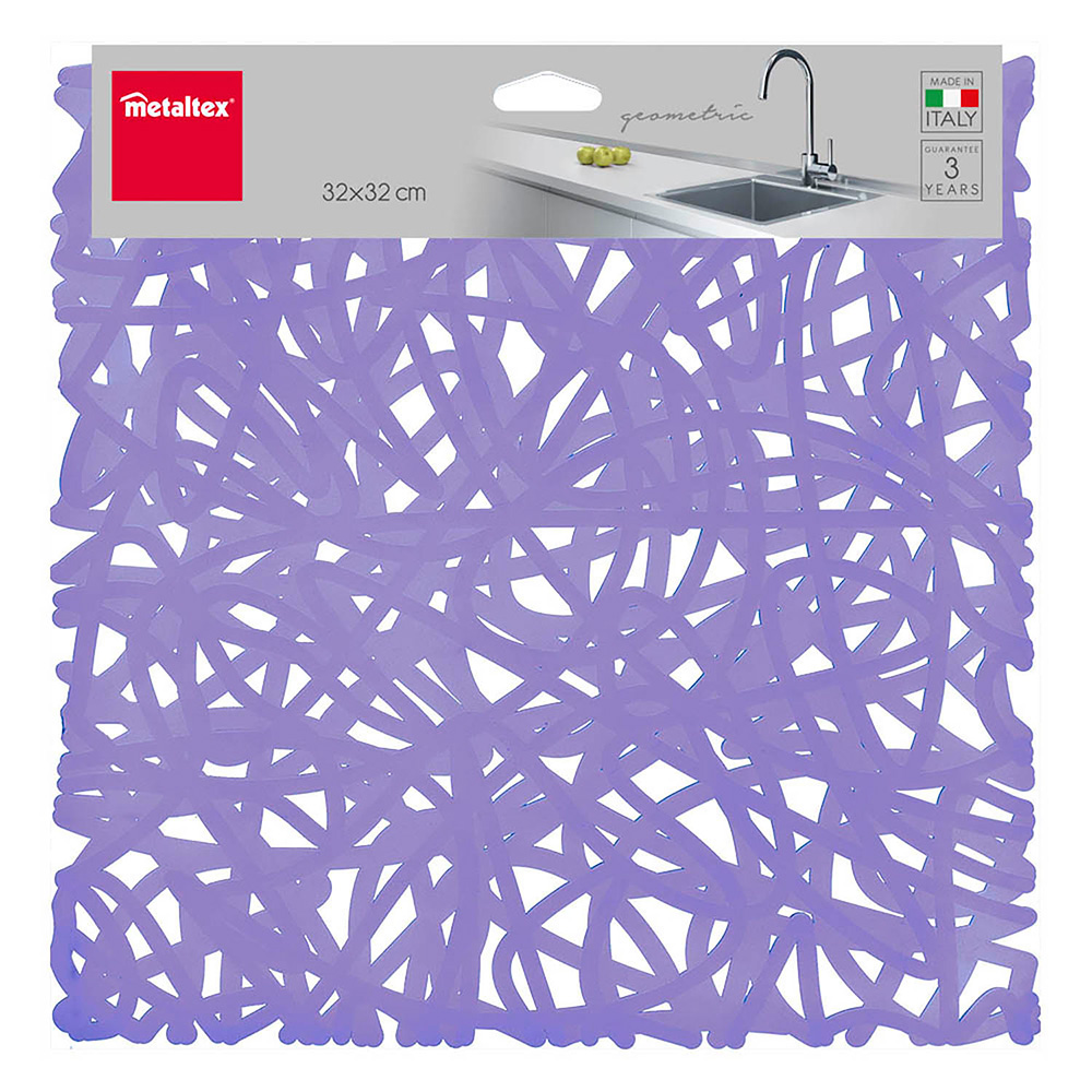 SALVAPLATOS PARA FREGADERO "GEOMETRIC" 32x32cm COLORES SURTIDOS METALTEX