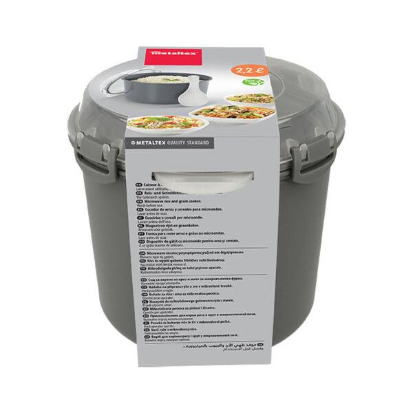 COCEDOR PARA ARROZ Y CEREALES PARA MICROONDAS METALTEX - Imagen 4