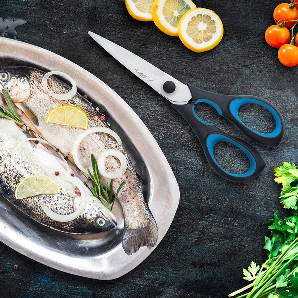 TIJERA COCINA ERGO 8" D 3 CLAVELES - Imagen 4