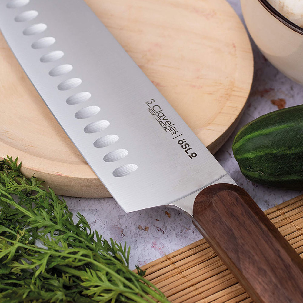 CUCHILLO SANTOKU OSLO 17,5 cm - 7" E 3 CLAVELES - Imagen 2