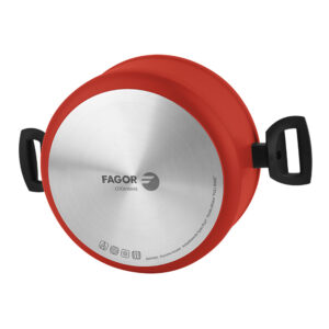 OLLA MAXIMA + TAPA ROJA ALUMINIO 3004 FAGOR Ø20x10cm