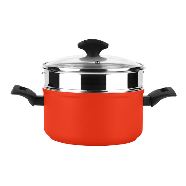 OLLA MAXIMA + TAPA + STEAMER ROJA ALUMINIO 3004 FAGOR Ø20x10cm - Imagen 3