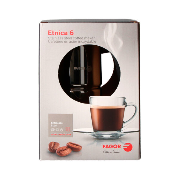 CAFETERA ETNICA 10 TAZAS ACERO INOXIDABLE 18/10 FAGOR - Imagen 5