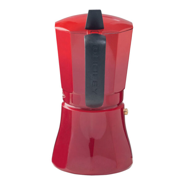 CAFETERA DE ALUMINIO DE 6 TAZAS MOD: "PETRA" COLOR ROJO OROLEY - Imagen 2