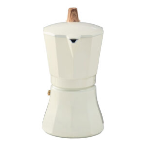 CAFETERA DE ALUMINIO DE 9 TAZAS MOD: "PETRA" COLOR CREMA OROLEY