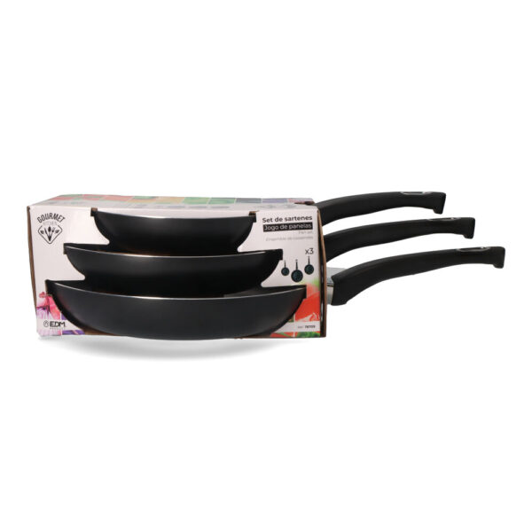 SET 3 SARTENES ANTIADHERENTES "BASIC LINE" GOURMET KITCHEN