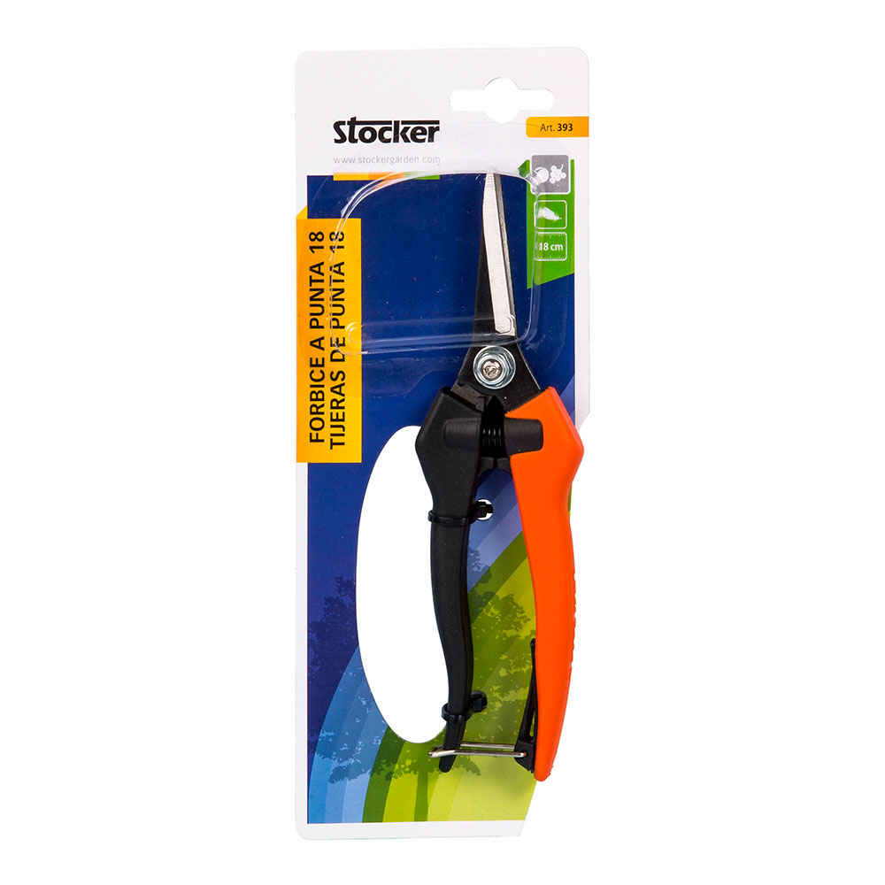 TIJERA PARA VENDIMIA DE PUNTA 18. LONGITUD: 18cm STOCKER - Imagen 3