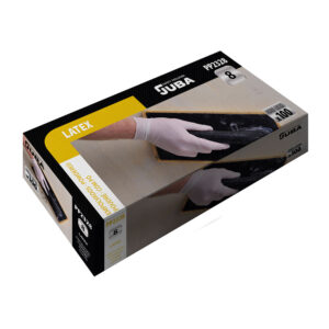 CAJA 100 GUANTES DESECHABLES LÁTEX CON POLVO TALLA 10 JUBA