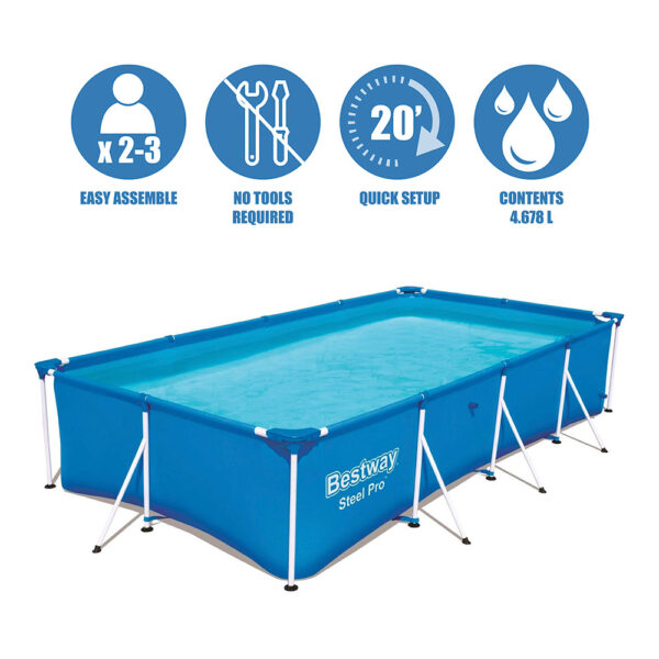 PISCINA POOL FRAME 400x211x81cm  PVC BESTWAY 56405CB - Imagen 2