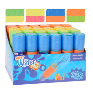 PISTOLA DE AGUA DE ESPUMA Ø4x15cm COLORES SURTIDOS. EURO/U COLORES / MODELOS SURTIDOS