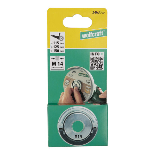 TUERCA DE FIJACIÓN RÁPIDA PARA AMOLADORA ANGULAR 2463000 WOLFCRAFT - Imagen 4