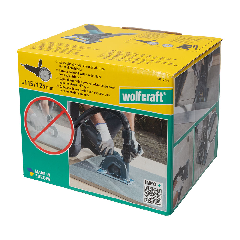 SOPORTE GUÍA DE ASPIRACIÓN DE POLVO Y GUÍA PARA AMOLADORA ANGULAR 5017000 WOLFCRAFT - Imagen 4