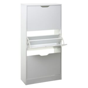 ZAPATERO DE MADERA 115x60x24cm COLOR BLANCO